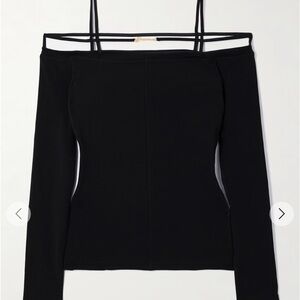 Jacquemus Sierra off-the-shoulder stretch cotton-jersey top